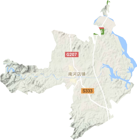 南河店鎮地形圖