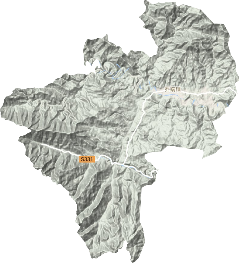 喬端鎮(zhèn)地形圖