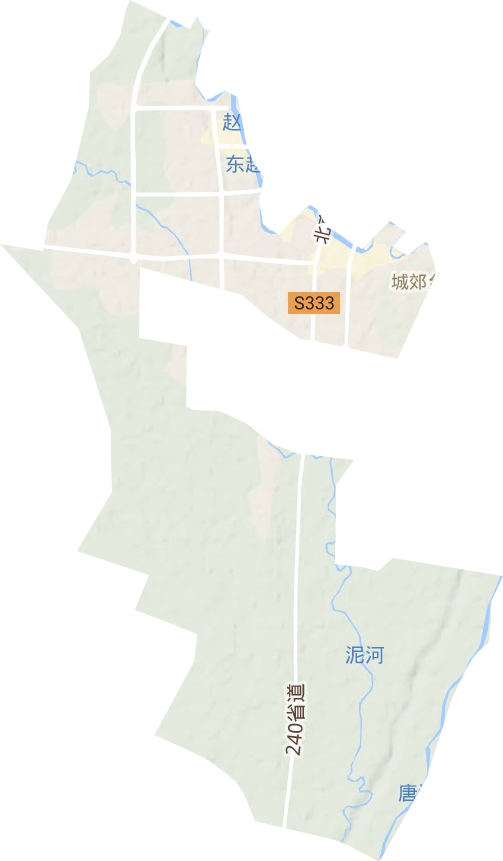 趙河街道地形圖