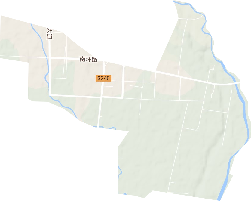 潘河街道地形圖