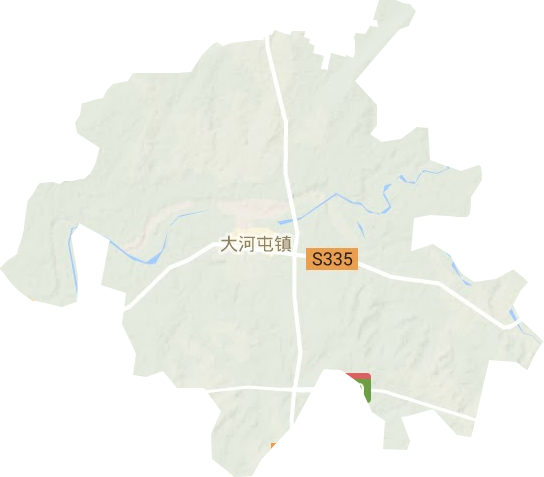 大河屯鎮地形圖