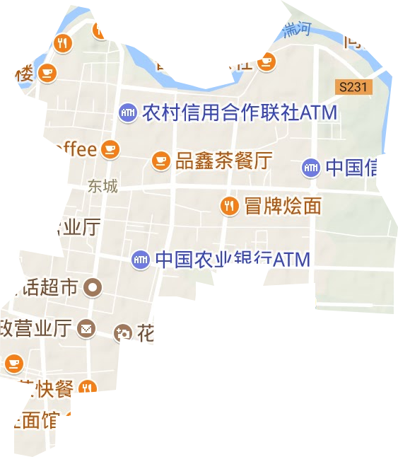 花洲街道地形圖