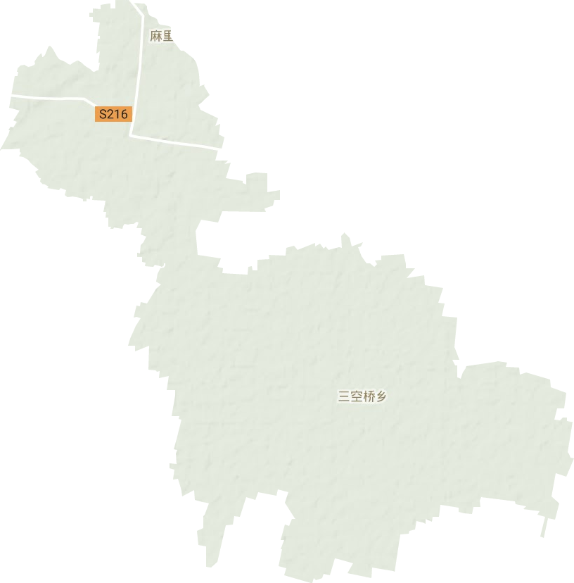 三空橋鄉(xiāng)地形圖