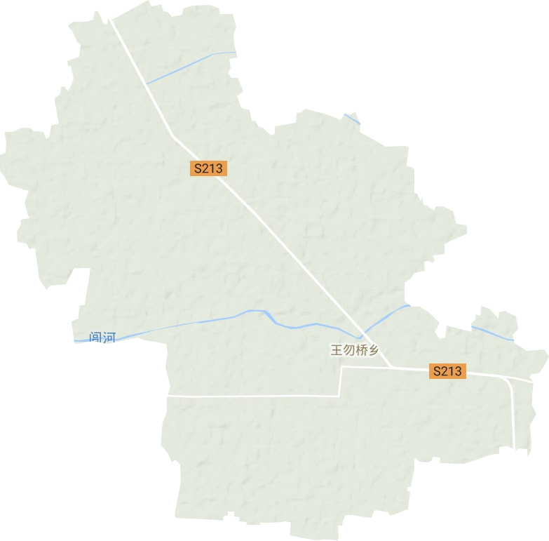 王勿橋鄉地形圖