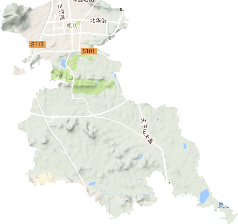 紙坊街道地形圖