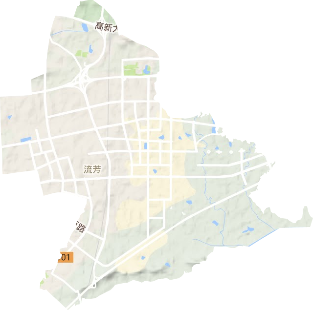 佛祖嶺街道地形圖
