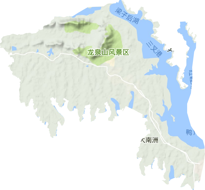 流芳街道地形圖