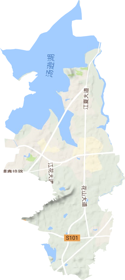 江夏區經濟開發區廟山辦事處地形圖