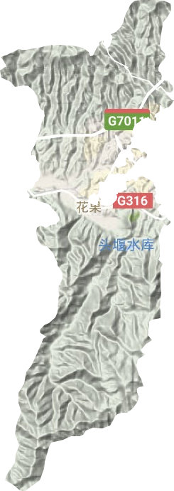 花果街道地形圖