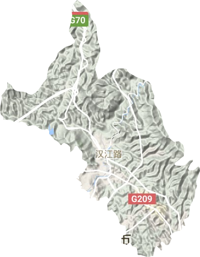 漢江路街道地形圖