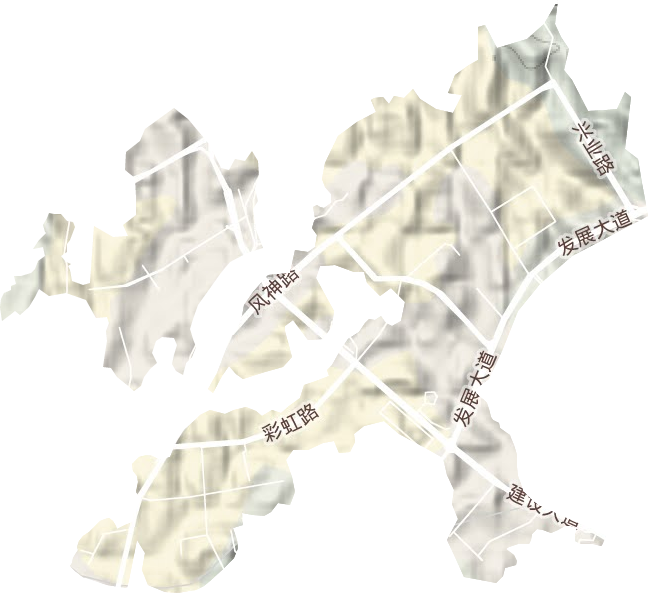 十堰工業(yè)新區(qū)地形圖