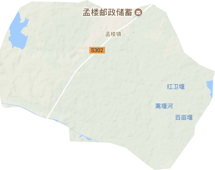 孟樓鎮地形圖