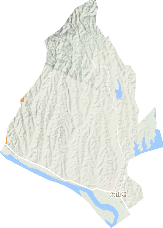 洪山嘴鎮(zhèn)地形圖