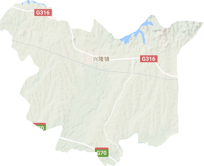 興隆鎮地形圖