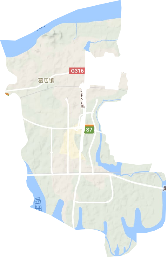 葛店鎮(zhèn)地形圖