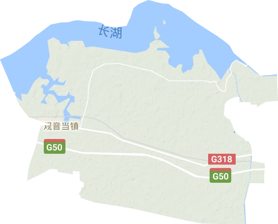 觀音當鎮地形圖