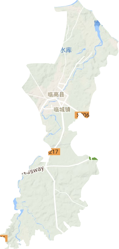臨城鎮地形圖