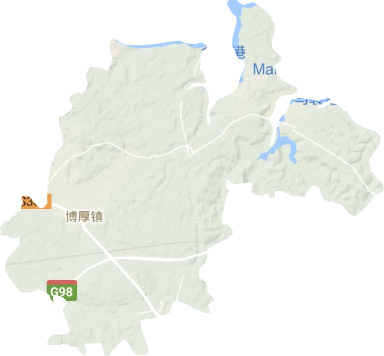 博厚鎮(zhèn)地形圖