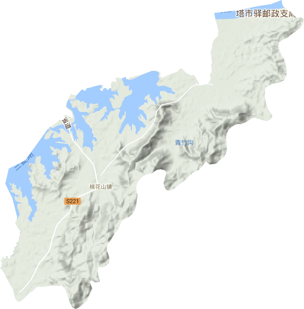 桃花山鎮(zhèn)地形圖