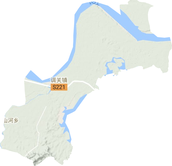 調(diào)關鎮(zhèn)地形圖