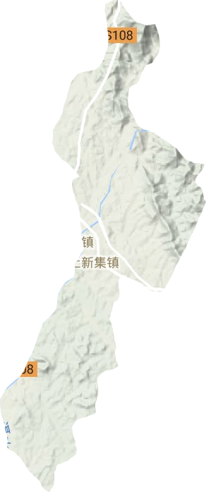 上新集鎮地形圖