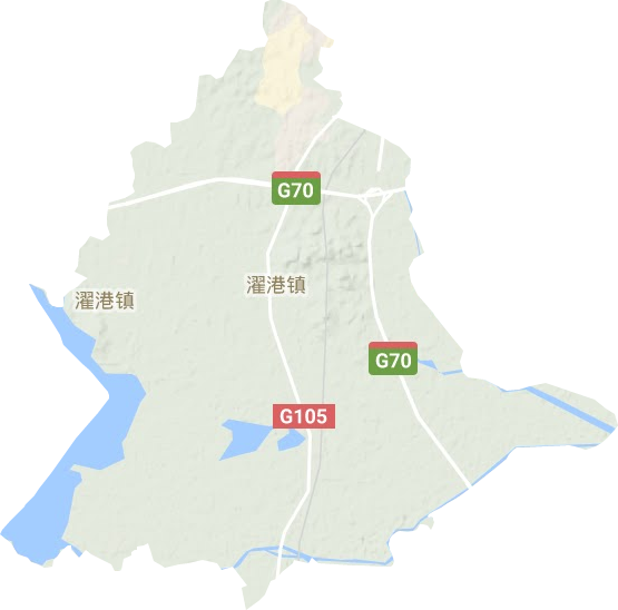 濯港鎮地形圖