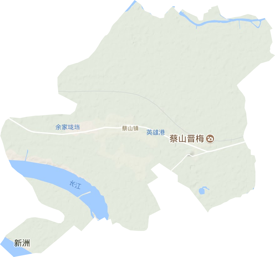 蔡山鎮地形圖