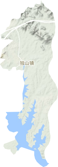 獨(dú)山鎮(zhèn)地形圖