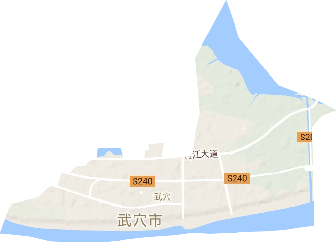 武穴街道地形圖
