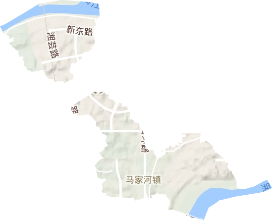 栗雨街道地形圖