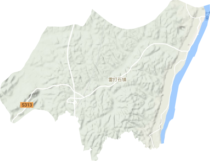 雷打石鎮地形圖