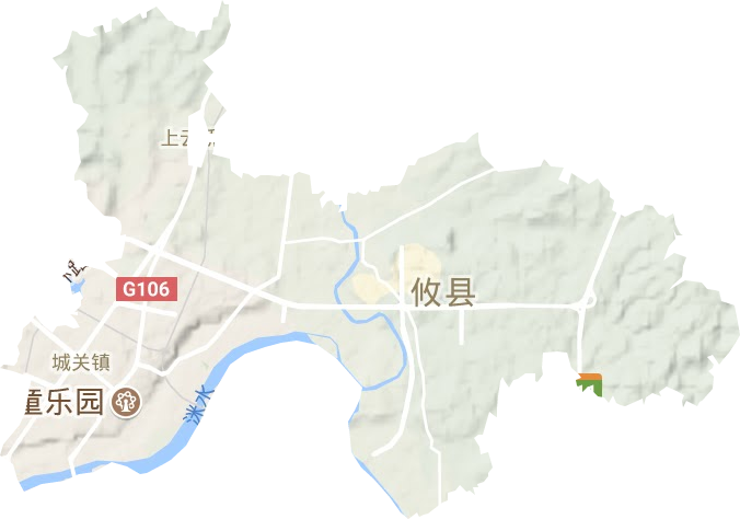 聯星街道地形圖