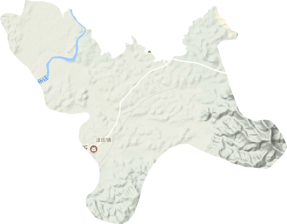 淥田鎮(zhèn)地形圖