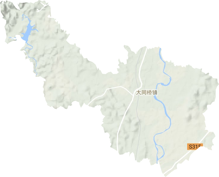 大同橋鎮(zhèn)地形圖