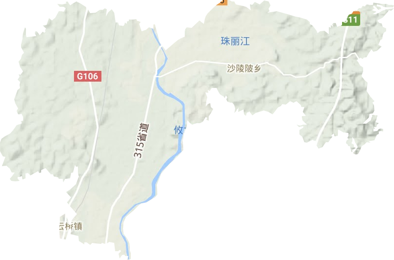 上云橋鎮地形圖