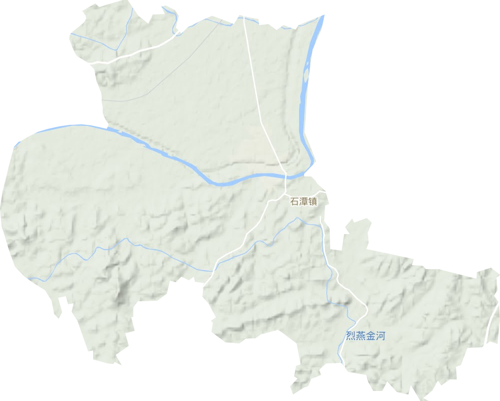 石潭鎮(zhèn)地形圖