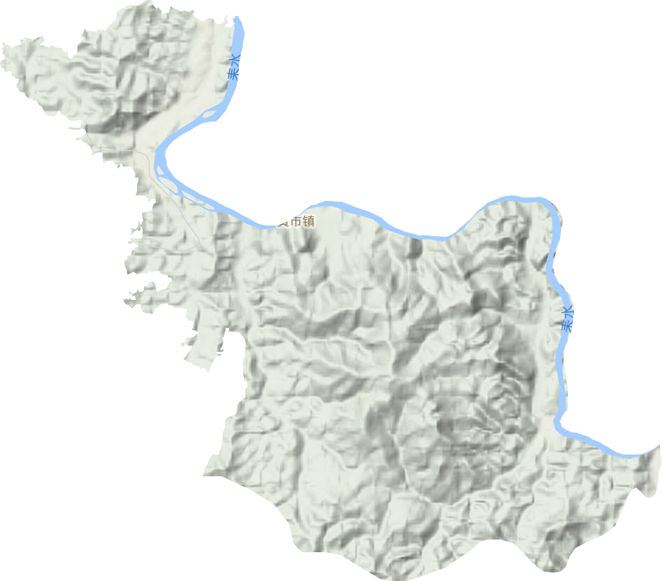 黃市鎮地形圖