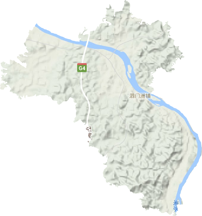 泗門洲鎮(zhèn)地形圖