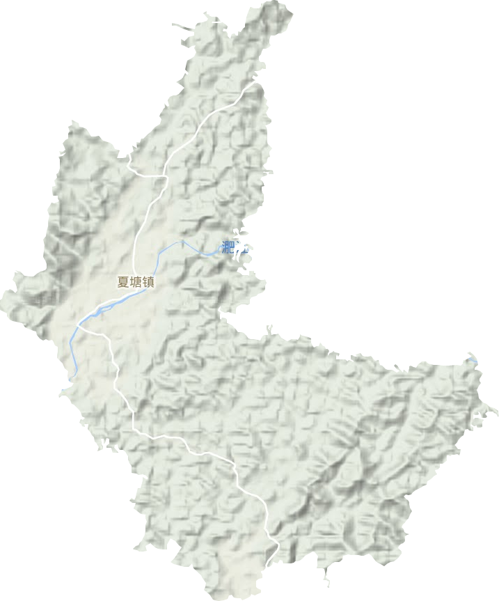 夏塘鎮地形圖