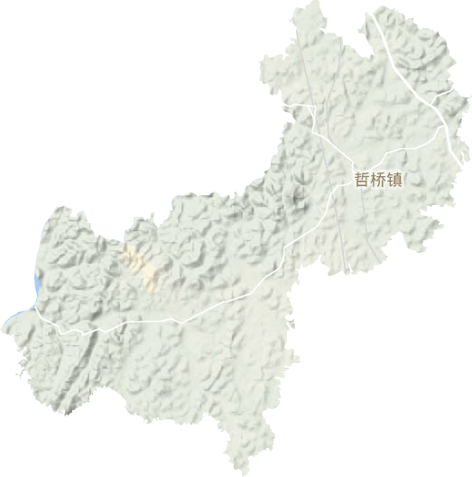 哲橋鎮地形圖