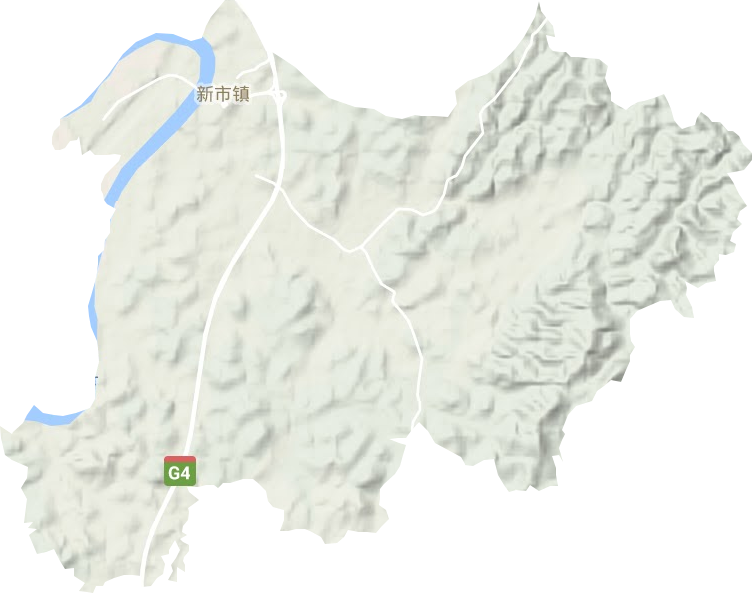 新市鎮地形圖