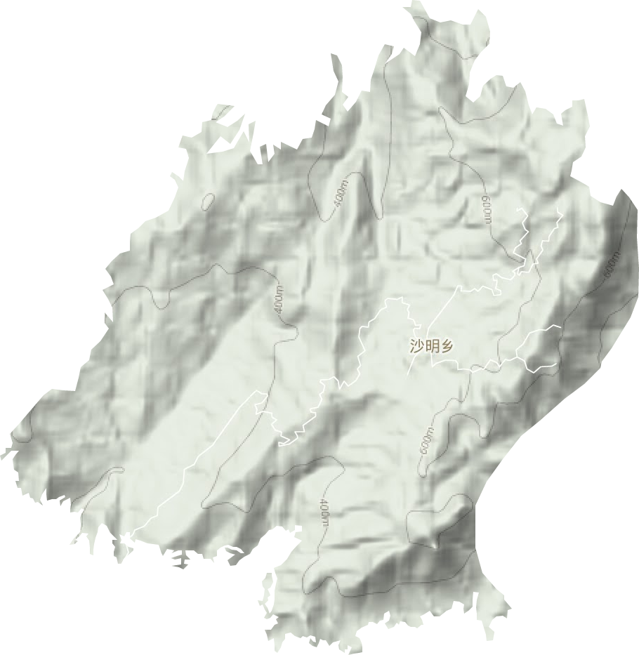沙明鄉(xiāng)地形圖
