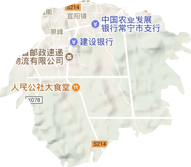 泉峰街道地形圖