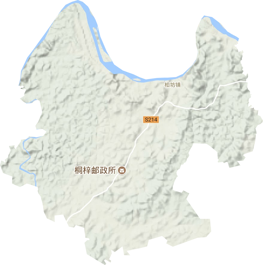 柏坊鎮地形圖