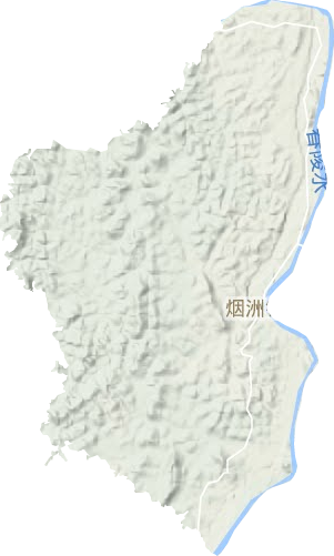 煙洲鎮地形圖