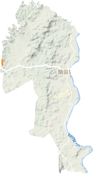 蔭田鎮地形圖