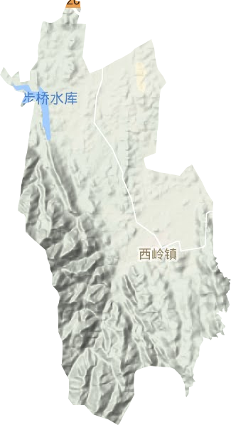 西嶺鎮地形圖