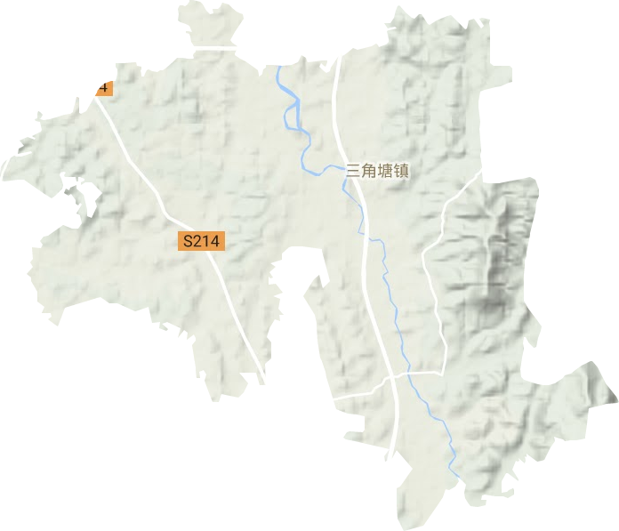 三角塘鎮地形圖