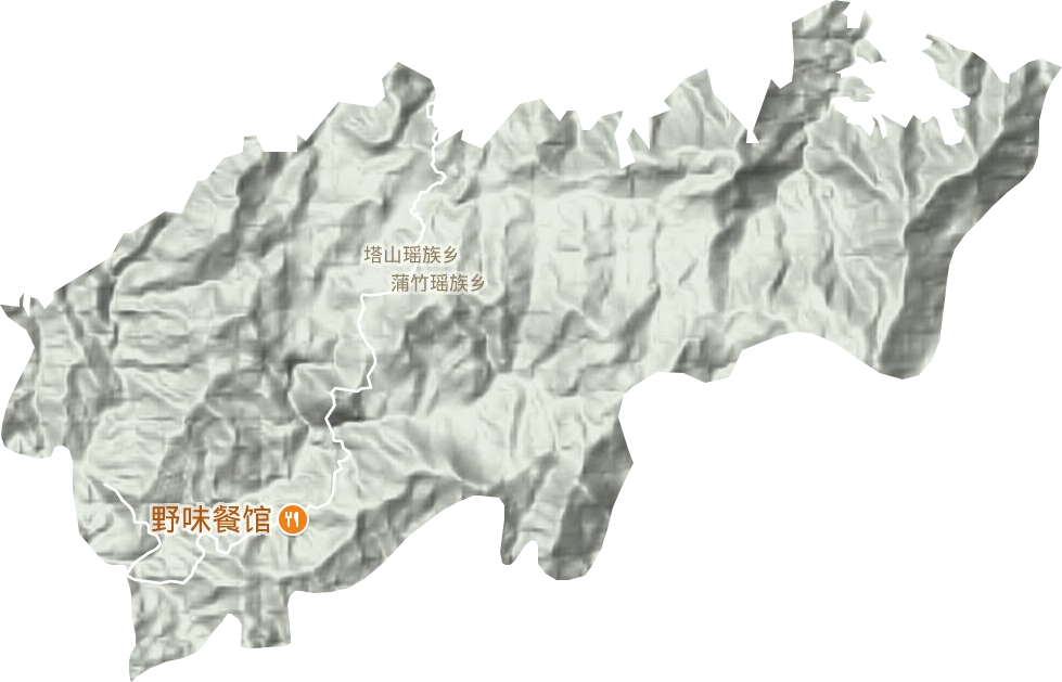 塔山瑤族鄉(xiāng)地形圖