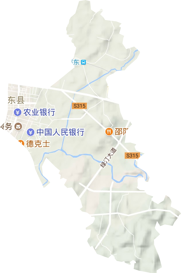大禾塘街道地形圖